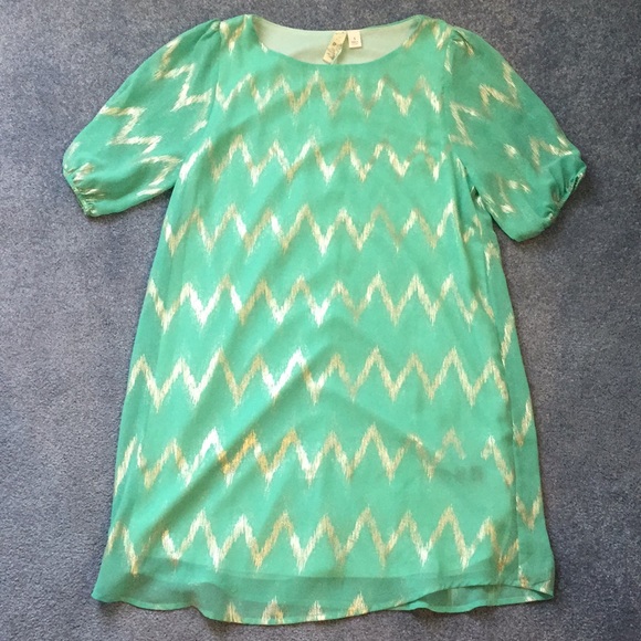 Anthropologie Dresses & Skirts - Anthropologie metallic chevron dress